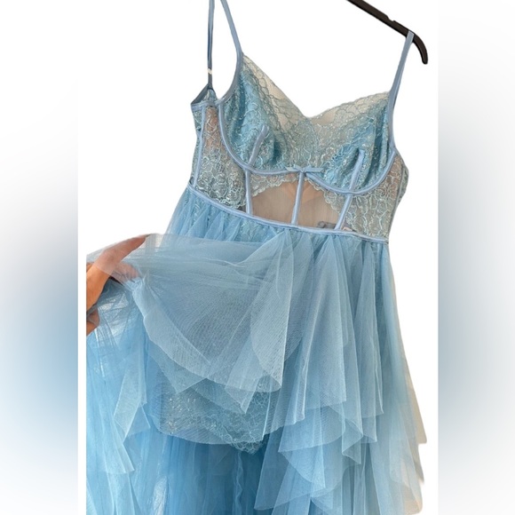 For Love & Lemons Rosario Maxi Dress in blue. NEW WITH TAGS. Never worn - Picture 4 of 11